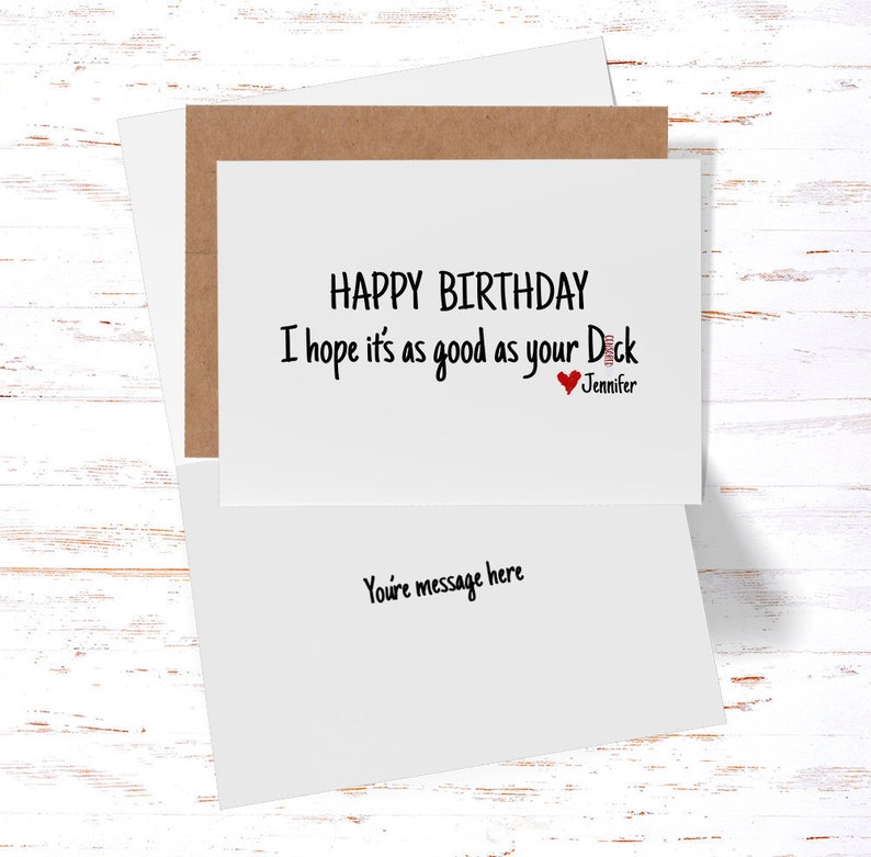 Naughty Card for Him Happy Birthday I Hope It's as Good Etsy