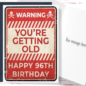 Funny 96th Birthday Card for him, 96th Birthday Card for Best Friend, Birthday BFF, Funny Birthday Card for Her, 96 Year Old Birthday Gift
