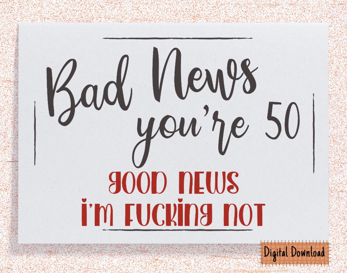 Printable 50th Birthday Card Funny Birthday Card Sarcastic - Etsy
