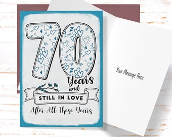70th Anniversary Card: Still In Love, Husband or Wife