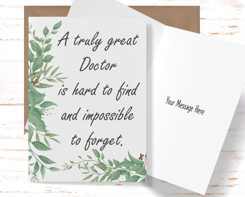Doctor Card, Thank you Card for Doctor