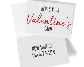 Naughty Valentines Day Card for Him, Cards for Husband, Boyfriend Card, Anniversary Card, Cards for Him, Inappropriate Valentines Day Cards