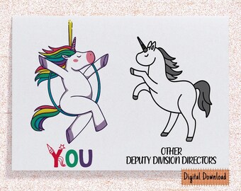 Unicorn Deputy Division Director Card (Digital Download)
