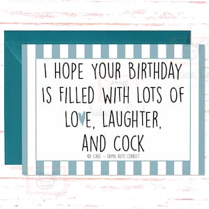 Naughty Card for Her, Dirty Birthday Day Card for Her,  Dirty Birthday Cards for Girlfriend, Naughty Card for Wife Birthday Card, Sexy Card