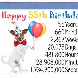 Niedliche Geburtstagskarte zum 55. Geburtstag, Time Count Geburtstagskarte für 55