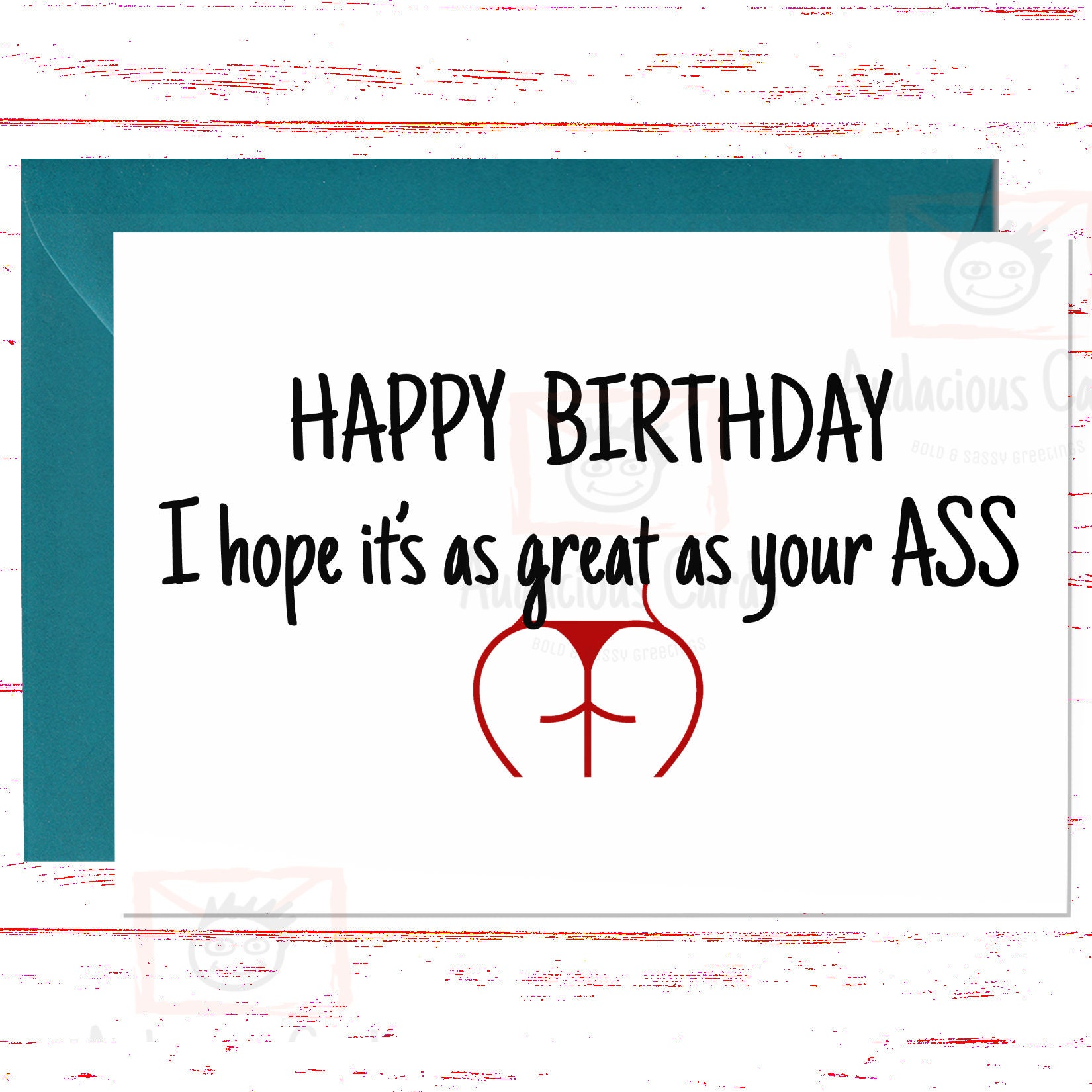 Lustige Geburtstagskarte Mit Rotem Herz – 'I Hope Your Birthday Is As Good As You Are' – Humorvoll