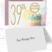 39th Birthday Card for Her, Beautiful Birthday Cake Card With Gold ...