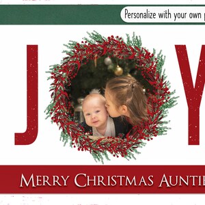 Christmas Card for Auntie, Custom Photo Christmas Card, Sentimental Christmas Card, Personalized Xmas Greeting Card For Auntie