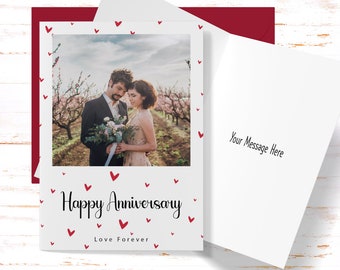 Custom Photo Anniversary Card: Sentimental Husband, Wife, Boyfriend, Girlfriend