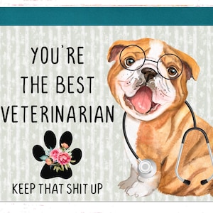 Card for Veterinarian, Birthday Greeting Card for Veterinarian, Thank You Card for Veterinarian, Veterinarian Appreciation