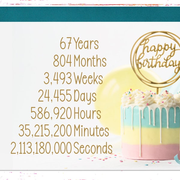 67th Birthday Cakes - Etsy