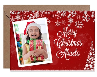 Custom Photo Christmas Card for Abuelo: Sentimental Xmas Greeting