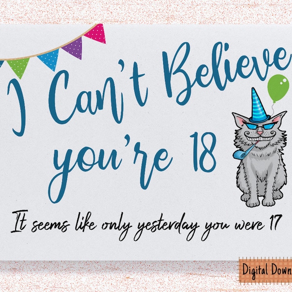 Funny 18th Birthday Card Girlfriend - Etsy