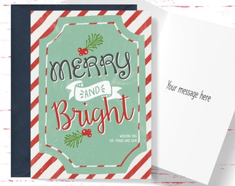 Merry and Bright Christmas Card: Holiday Greeting