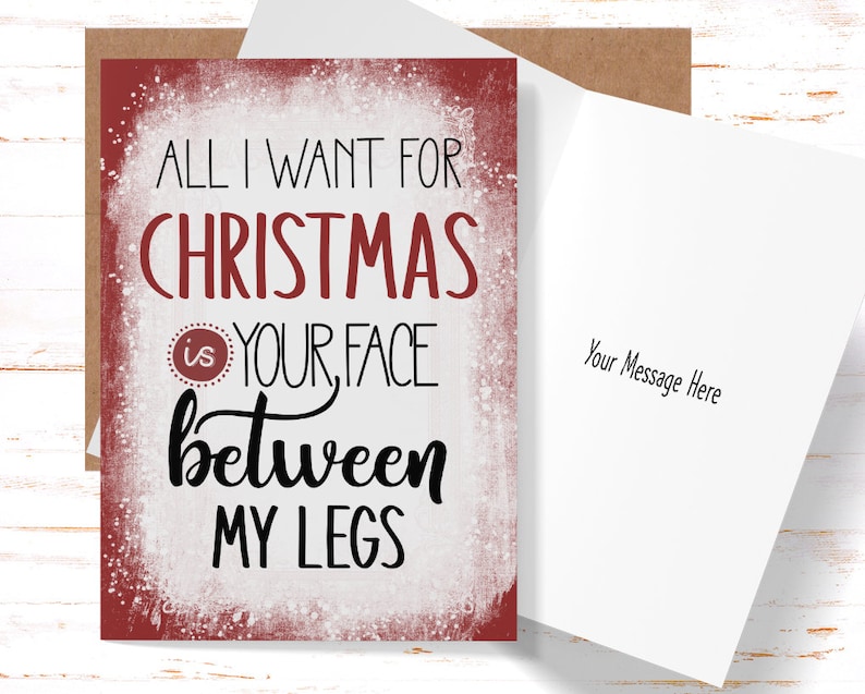 Dirty Christmas Card for Husband or Boyfriend Christmas Card Etsy