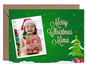 Custom Photo Christmas Card for Mima : Sentimental Xmas Greeting