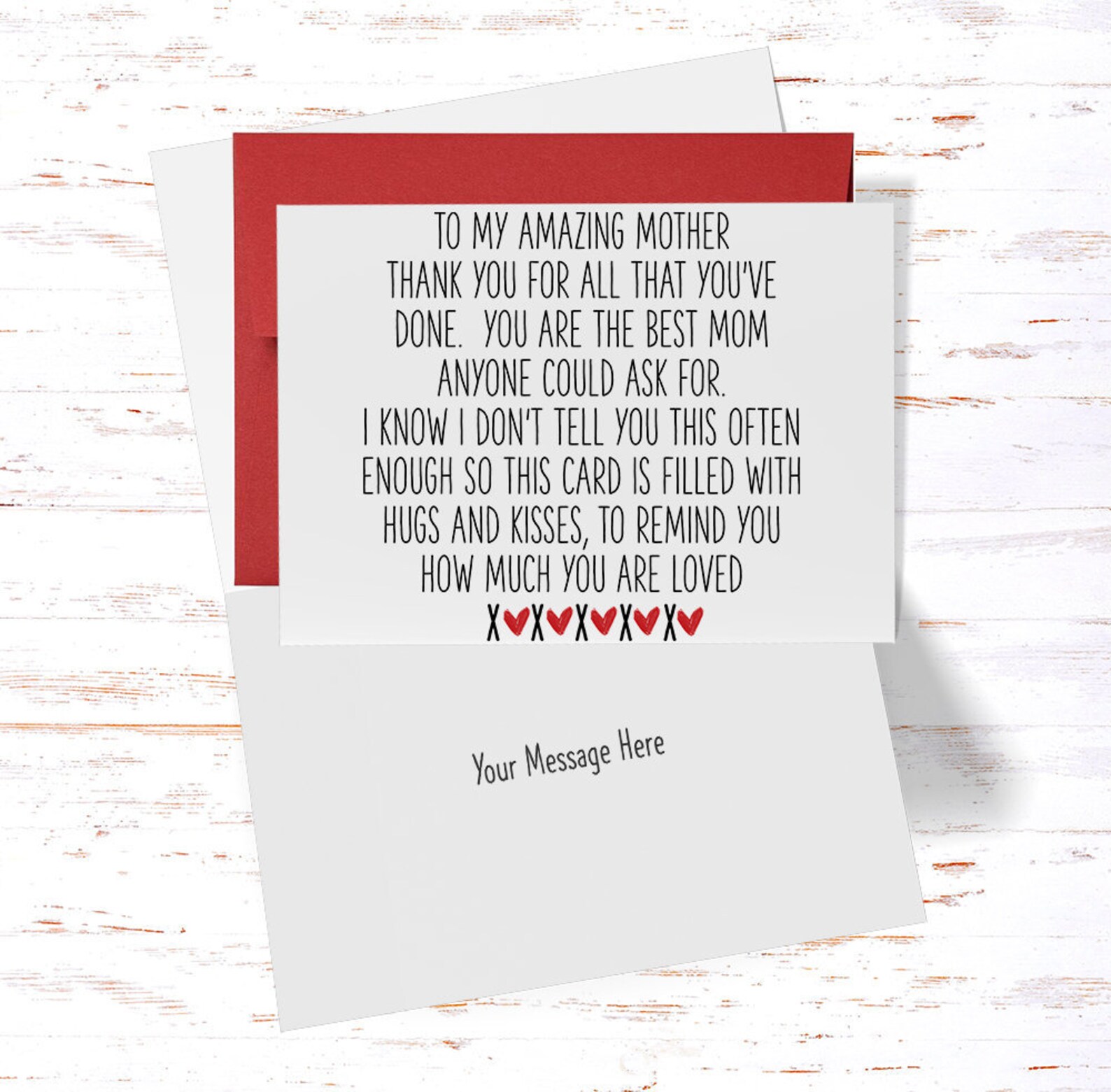 Special Card for Mom to My Amazing Mother Cute Card for Etsy