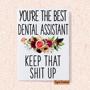 Cartão de felicitações para assistente dentário, cartão de agradecimento para assistente dentário, cartão de agradecimento para assistente dentário, aniversário para assistente dentário