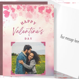 Valentines Day Gift for Him, Personalized Valentine's Day Card, Custom Valentine's Day Card with Photo Wife, Husband, Boyfriend, Girlfriend