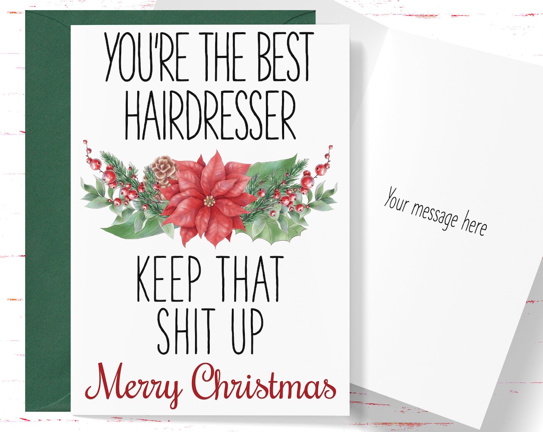 Christmas Card For Hairdresser 