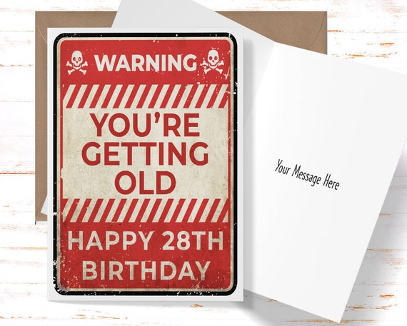 Funny 28th Birthday Card for Him 28th Birthday Card for Best - Etsy Funny 28th Birthday Card for Him 28th Birthday Card for Best - Etsy