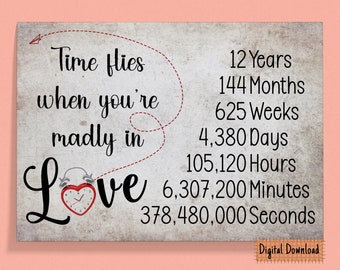 Biglietto d'auguri per il 12° anniversario di Time Flies: Madly In Love (download digitale)