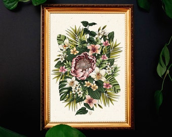 Tropical Bloom - Fine Art Print / Art Print / Wall Decor / Illustration / Home Art
