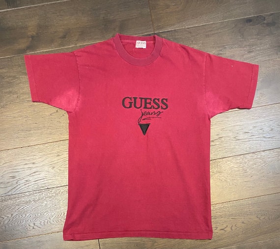Guess Jeans Embroidered Graphic Tee Size Large Vintage - Etsy