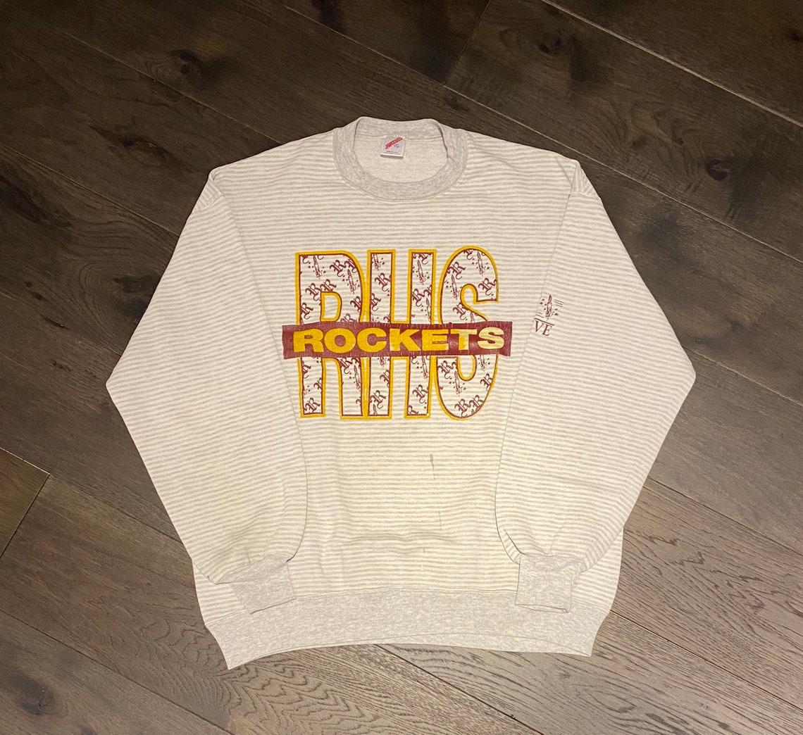 Rockridge High School Rockets Crewneck Size XL Grey | Etsy