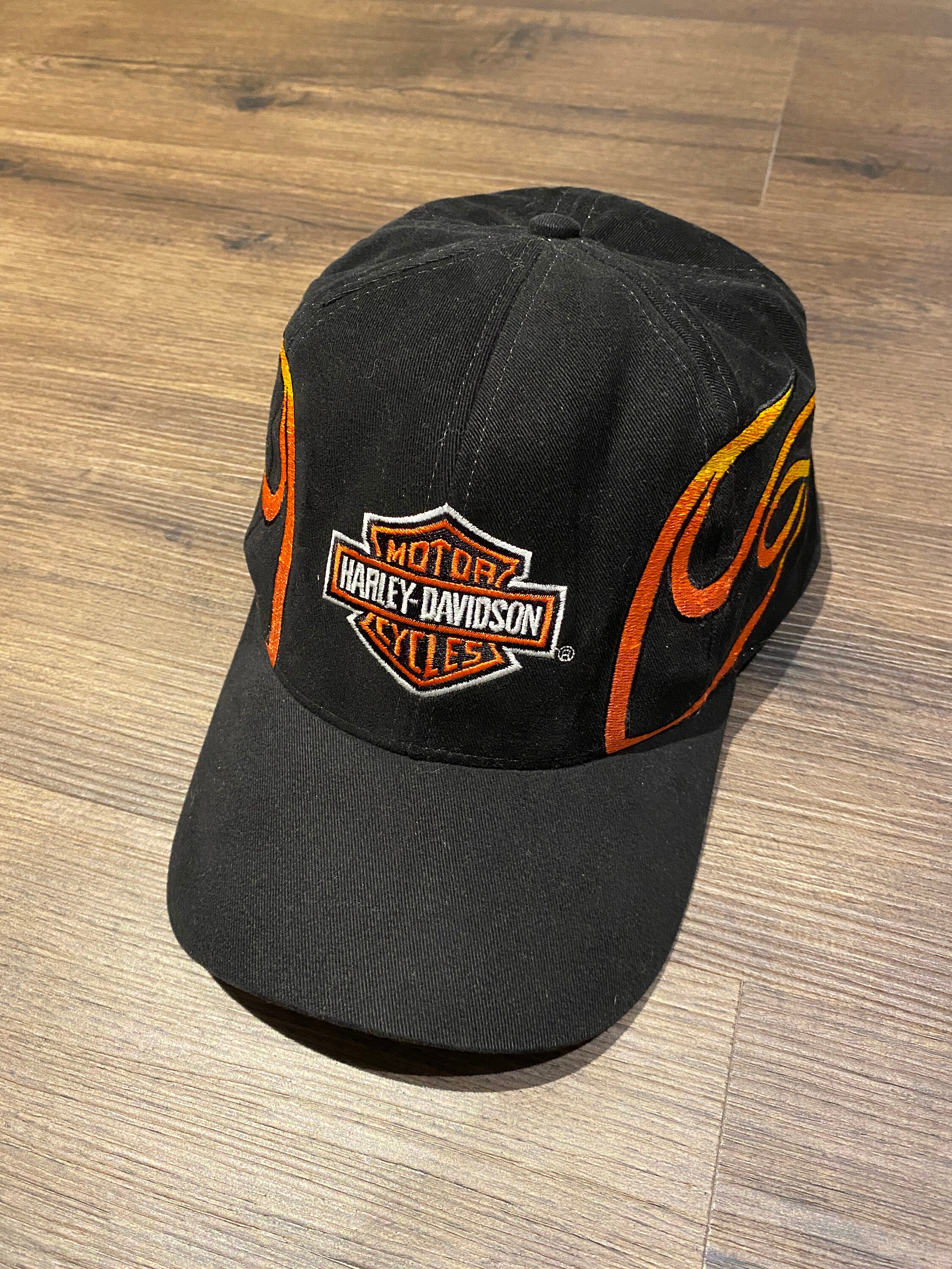 Harley Davidson Flaming Embroidered Hat 