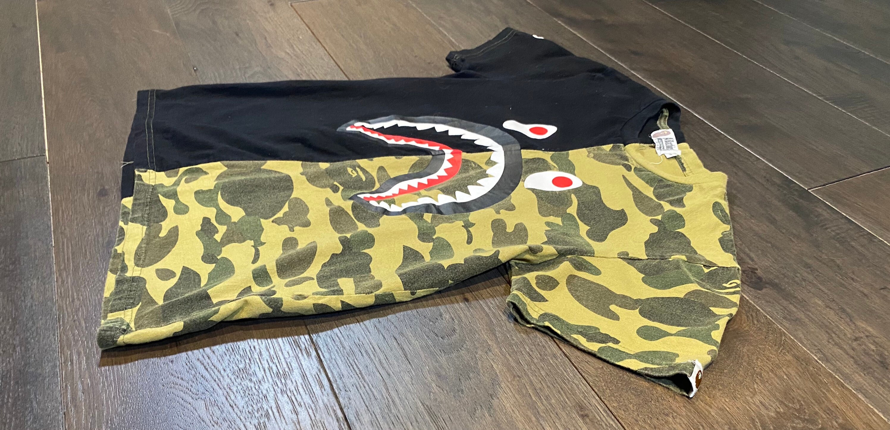 bape half and half shirt