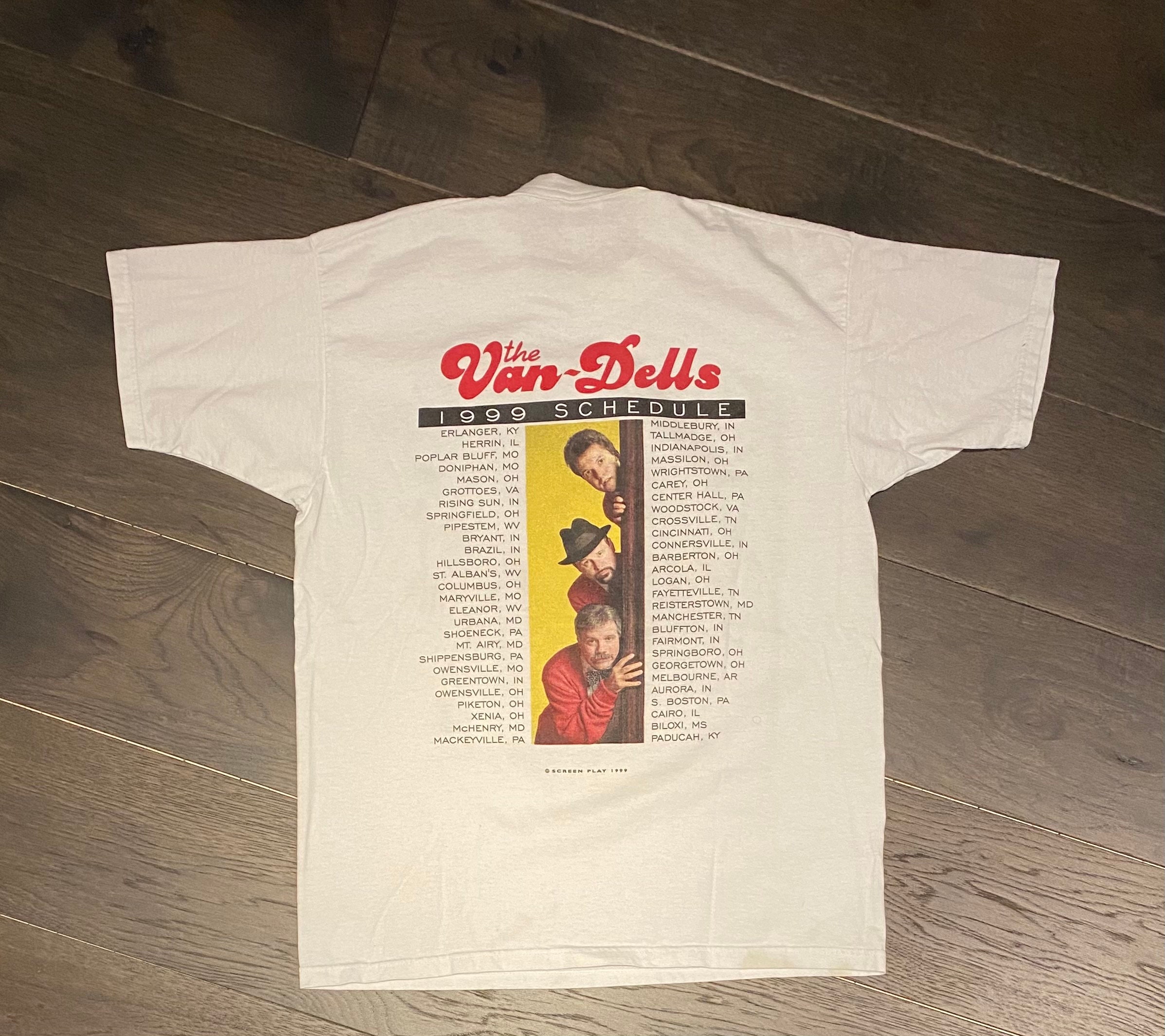 The Van-Dells 1999 Schedule Graphic Tee Size Large Vintage | Etsy