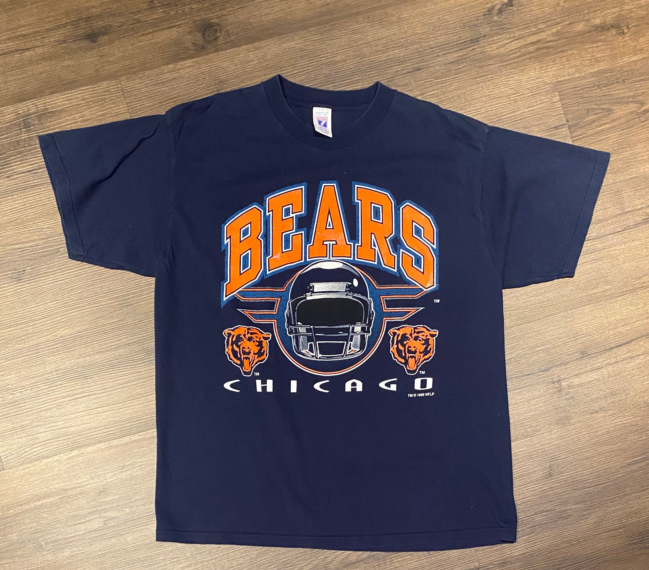 Chicago Bears Helmet Graphic Tee Size XL Vintage 1990s NFL Etsy