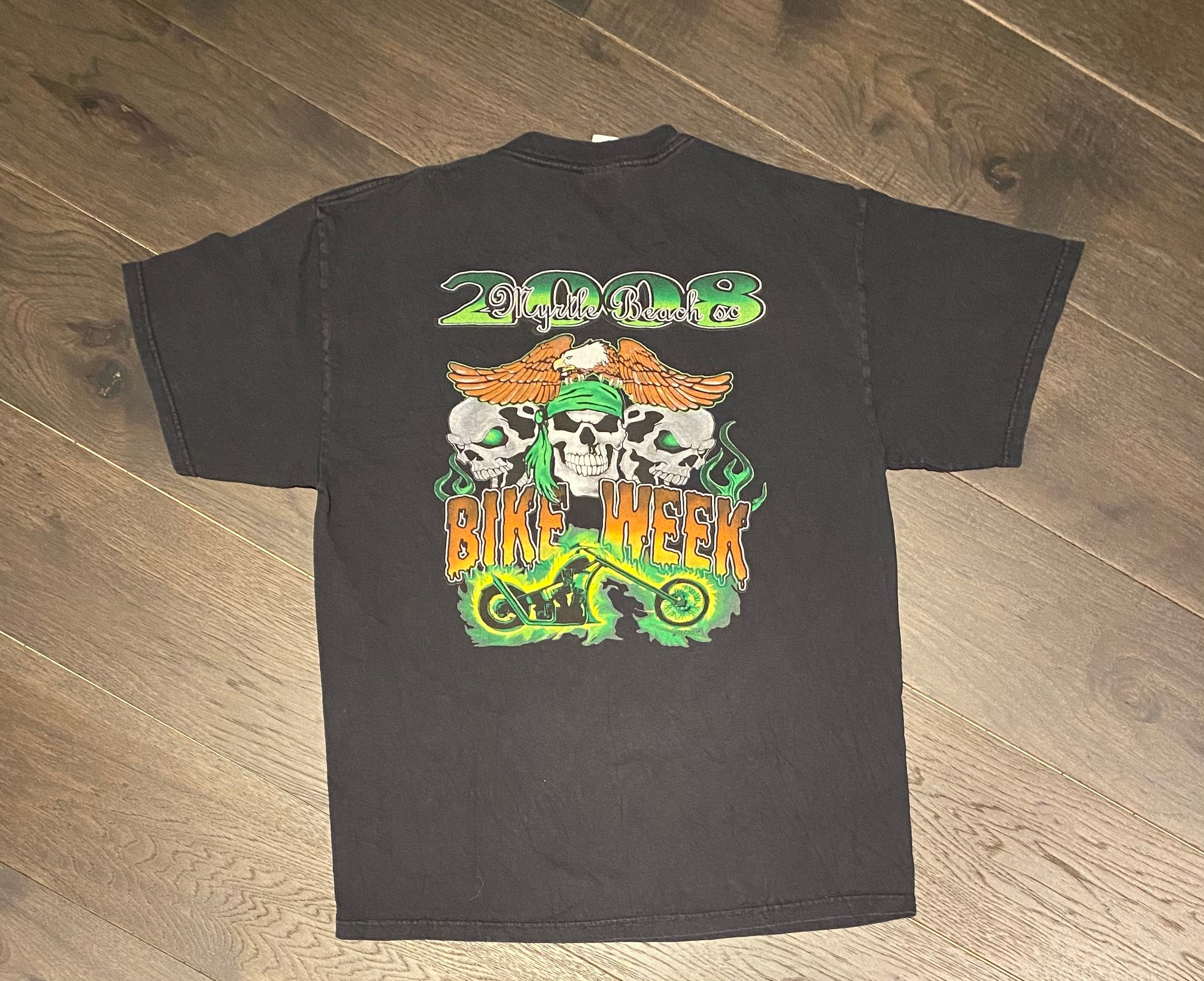  Myrtle Beach Bike Week Graphic Tee Size Large Vintage Etsy