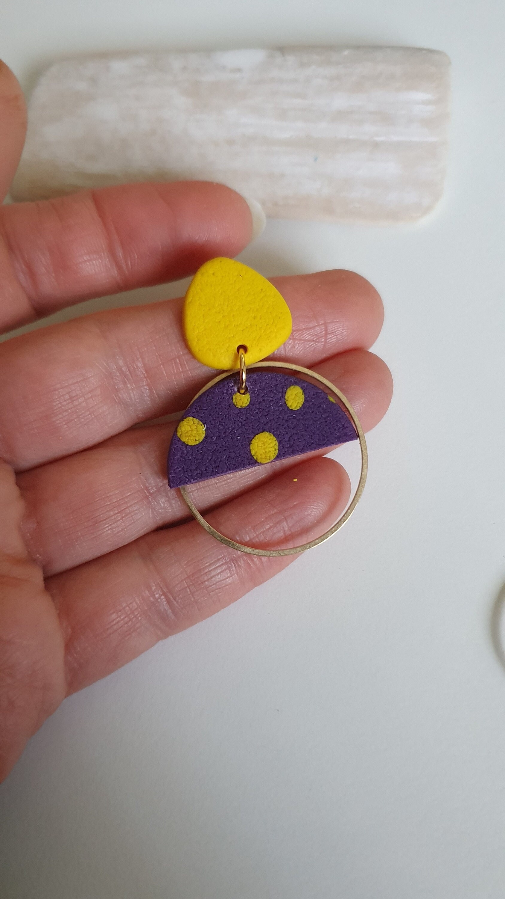 Boucles d'oreilles colorées femme Symphonie goutte - L'Atelier Lyonnais