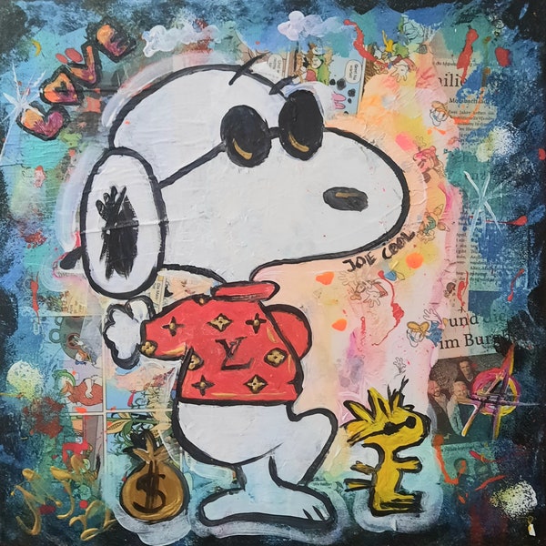 Joe Cool  Peanuts Snoopy PopArt Urbanstreetart Grafitti