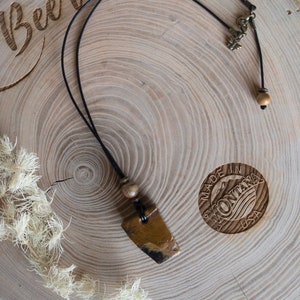 Rare Petrified Wood Pendant Necklace: Agate Fossil Jewelry