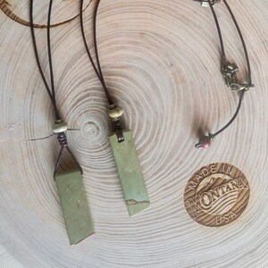 Picture Jasper Leather Necklace: Montana Artisan Jewelry