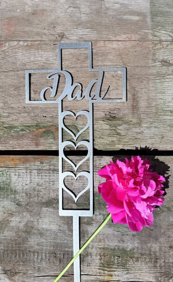 Dad Grave Markerfather's Daycemetery Decordadcustom Etsy
