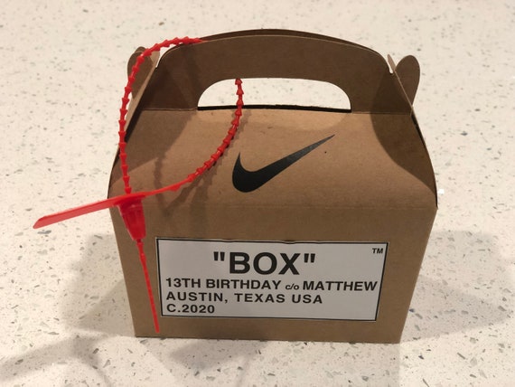 Nike off-white Favor Boxes Birthday Boxes Party - Etsy