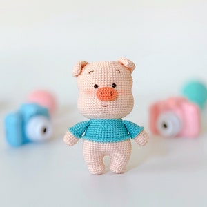 El cerdito, patrón ganchillo amigurumi, patrón cerdo, cerdo amigurumi