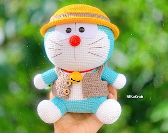 Schema all'uncinetto per Doraemon Amigurumi (download PDF)