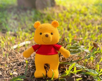 Pooh crochet pattern, crochet winnie the pooh, amigurumi pooh