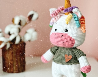 Unicorn amigurumi crochet pattern - horse amigurumi
