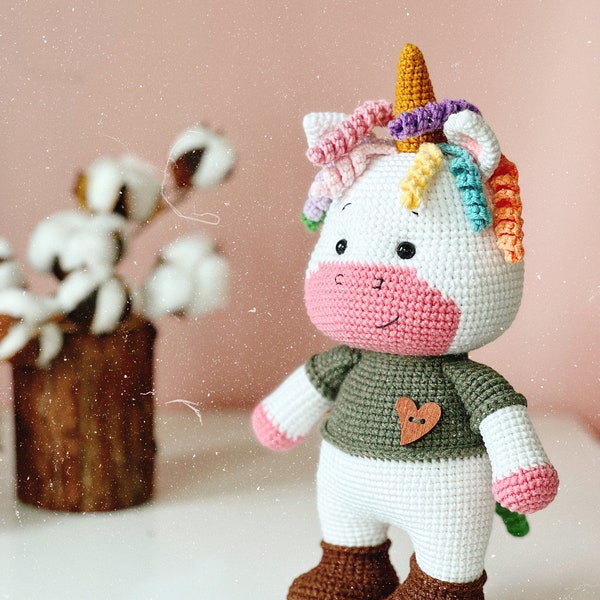 Unicorn amigurumi crochet pattern - horse amigurumi