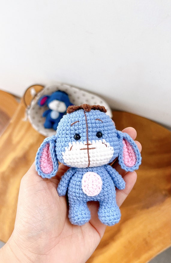 Crochet Donkey Keychain Pattern: Eeyore Amigurumi (English Pattern)