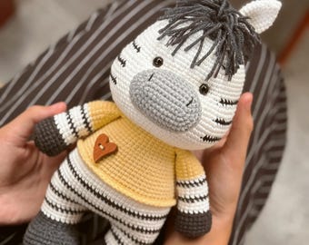 Zebra Amigurumi  Pattern | stuffed animal Toy crochet PDF Pattern