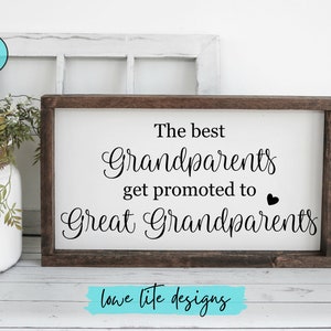 Promoción para abuelos SVG: anuncio de embarazo, abuela, abuelo, mamá, familia, diseños de Cricut, archivos de silueta