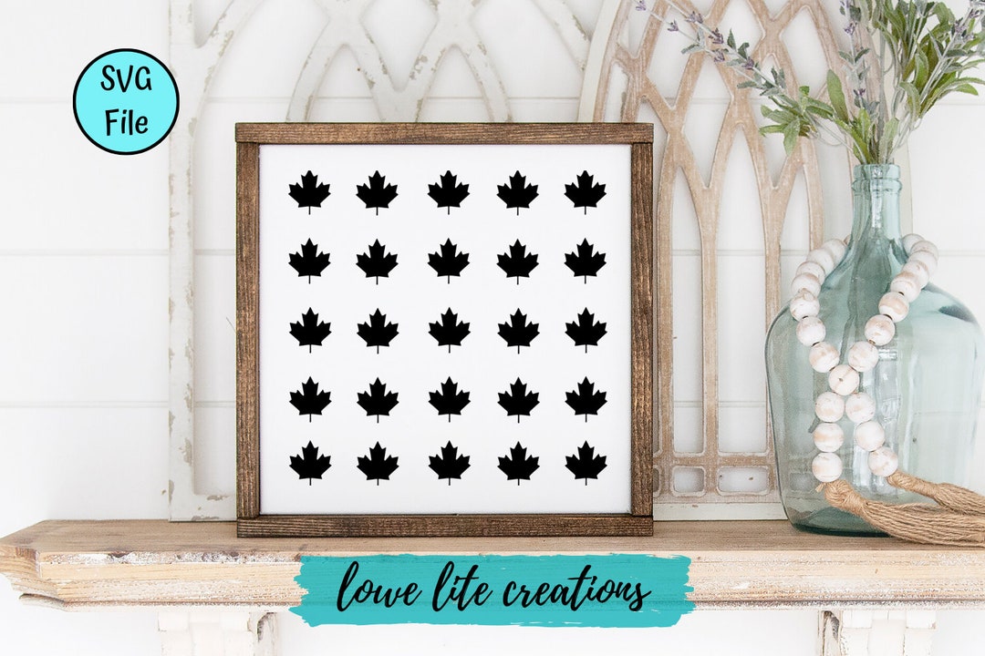 Maple Leaf Pattern SVG Svg Files Cricut Silhouette - Etsy