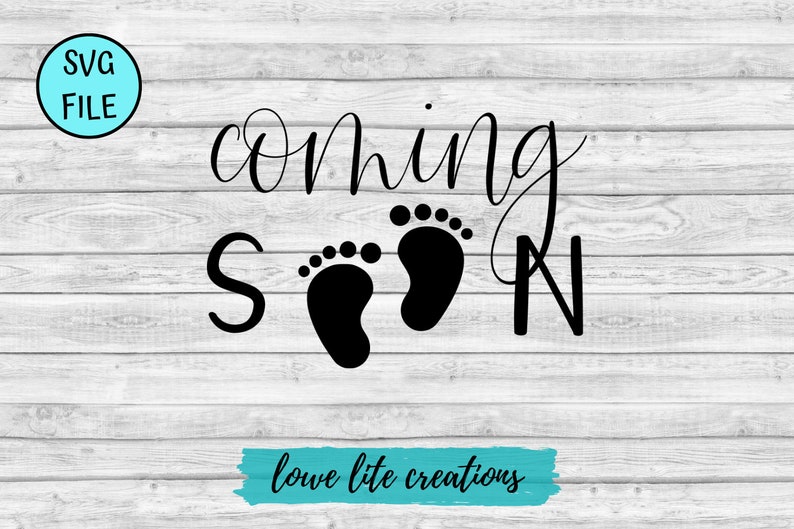 Download Coming Soon Pregnancy Announcement SVG Digital File | Etsy